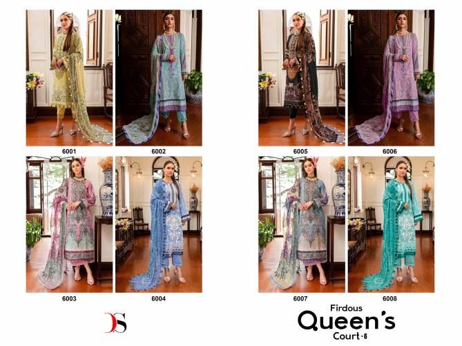 Firdous Queens Court 6 By Deepsy Suits Embroidery Cotton Pakistani Suits Wholesale Price In Surat
